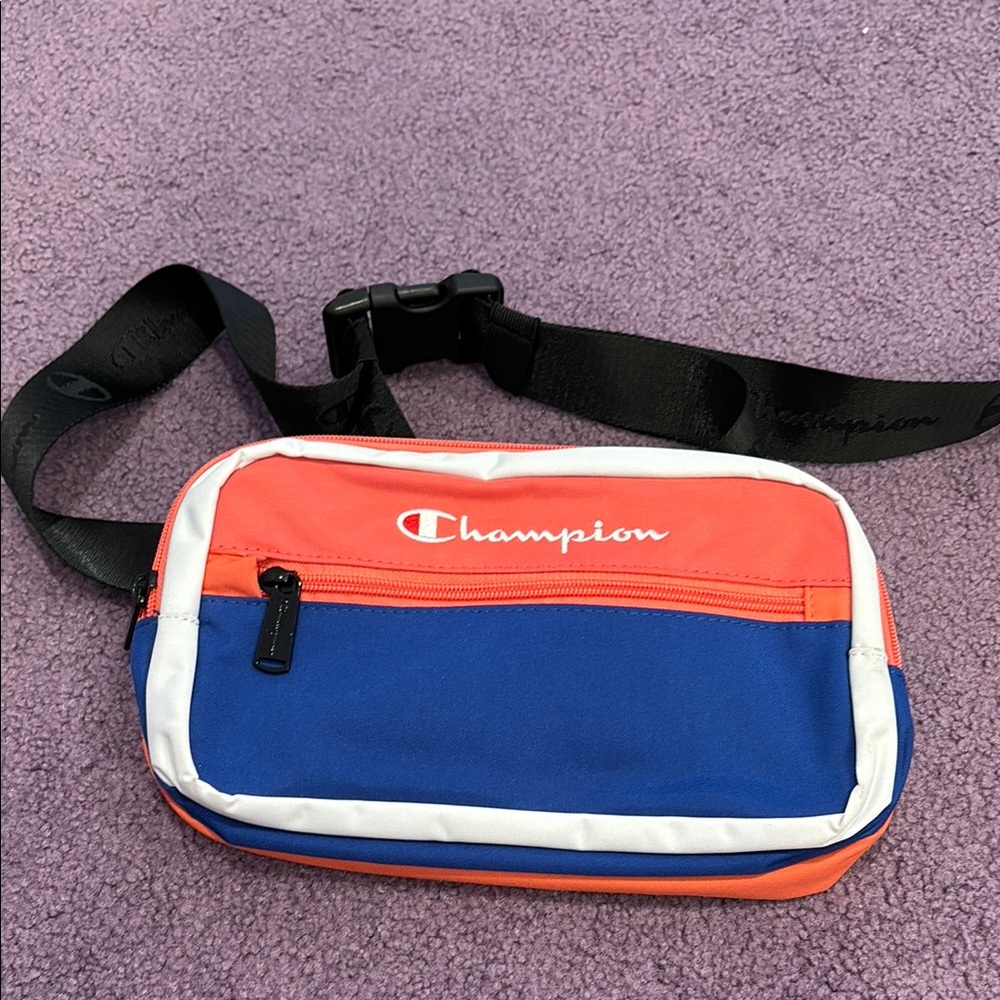Never used Champion Blue and salmon color Belt Bag